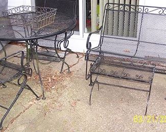 Metal patio furniture