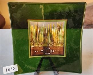 Signed studio art glass 10x10