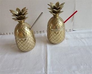 Two pineapple tumblers