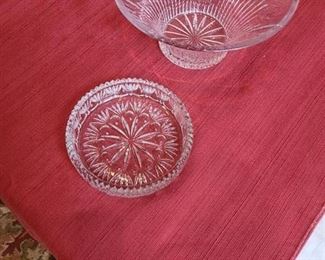 Princess House candy dish and crystal fruit bowl