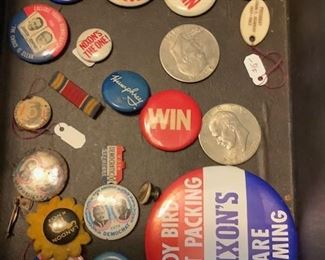 Old campaign pins