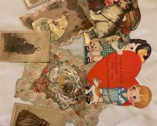 Loads of beautiful antique paper goods and photographs.
