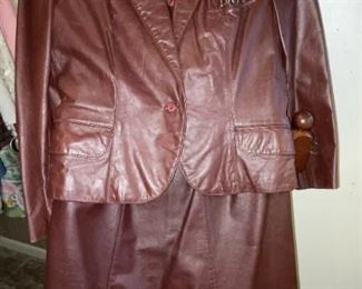Vintage Aigner Leather Suit