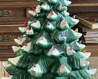 Large Ceramic Christmas Tree & Music Box