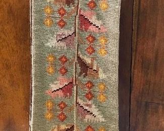 Detail

Victorian needlepoint bell pull with metal hardware, American, 19th c 67.5” x 5.75”

Was $250
Now $85