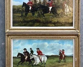 J Beelham
pair 19th c English horse paintings
A Good Lead at Timber 
Approaching a Brook
oil on canvas
each 13” x 21” 

Was $1800 pair
Now $600 pair 