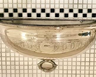 (1 of pair)

Pair vintage silver plate dome
custom made/halved 
as wall pockets/planters

Was $500
Now $150
