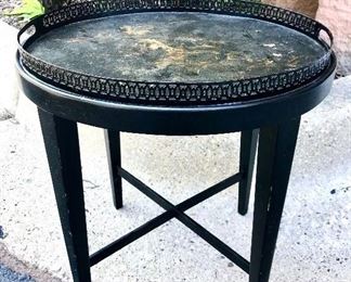 Tole Tray on Stand
tray: Regency c 1810
stand: 20th c
16.5” x 13.5” x 18” h
Was $650
Now $300