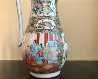 19th c Chinese Export
Rose Medallion 
porcelain pitcher
11.5” h
glued handle

Was $450
Now $150