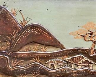 Detail

Minton Spidell 
chinoiserie leather top writing desk 54” x 28” x 30”h 

Was $2400 
Now $900