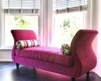 Dialogica Elle chaise Brentano Ballroom velvet 
72” x 25” x 34” 

Was $975
Now $325