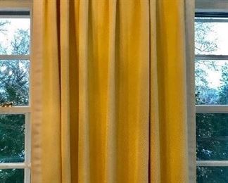 Scalamandre 
Set of 5 yellow drapes 
9’ h panels of different widths 

Was $1600 
Now $500