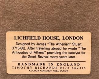 (Tag on back)
Timothy Richards
Litchfield House, London
handmade architectural model
England 
7.25” x 4.5” x 2”
Was $225
Now $100
PENDING