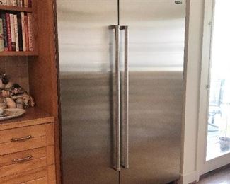 Sub-Zero 2017 model BI-48S counter-depth stainless steel refrigerator, still under warranty
