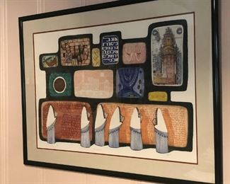 Amram Ebgi signed/numbered lithograph “The Prayers II”
