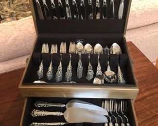 81-pc set Gorham “Medici” sterling silver flatware in like-new condition