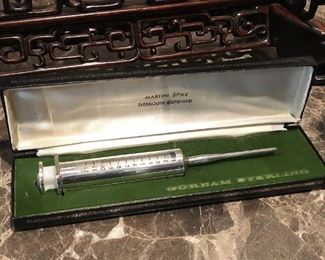 Vintage Gorham sterling silver martini spike in original case.