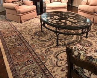 Hand-woven wool rug from Pande Cameron New York, 11’ wide x 18’ long, in excellent condition