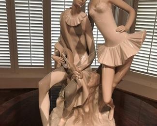 Lladro “Romance” porcelain figurine, 17.75” high, 1972-1981