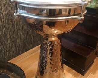 Turkish embossed metal doumbek drum