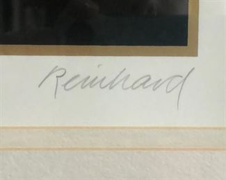 Seigbert Reinhard “The Rehearsal” pencil signed print, circa 1976