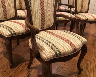 Set of 8 Century Furniture French Country Classic upholstered dining chairs, in like-new condition