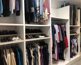Nice collection of ladies designer apparel, size 8-12 (St. John, Ralph Lauren, Calvin Klein, Ellen Tracy, Chico’s, Tahari, Lafayette 148, etc.)