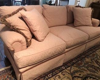 Baker “Crown & Tulip Collection” beautifully upholstered sofa
