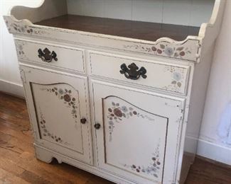Vintage Ethan Allen reproduction painted dry sink