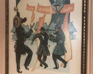 “Fiddler on the Roof” signed/numbered lithograph