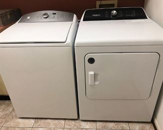 Whirlpool electric dryer with steam feature and Kenmore 600 Series washer in very good condition