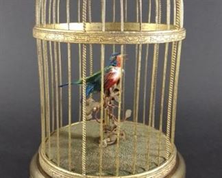 19th c. French Mechanical Singing Bird Cage