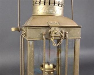Viking Brass Ships Oil Lantern