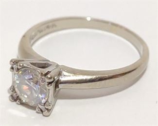 14K White Gold & Strontium Titanate Ring