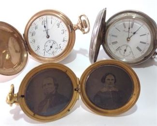 Antique Hunter Pocket Watches & Locket