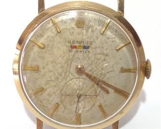 Benrus 14K Gold 21J DN411 Wrist Watch