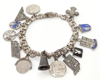 Vintage Sterling Silver Charm Bracelet