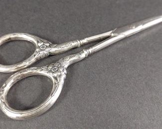German Sterling Silver Grape Scissors / Shears