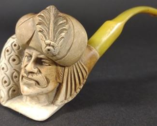 Vintage Carved Meerschaum Tobacco Pipe