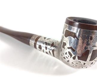 Whitehall Sterling Overlaid Horse & Jockey Pipe