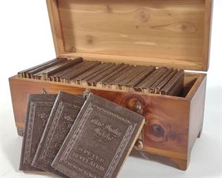Little Leather Library Bible Set in Cedar Box