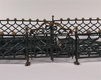 Antique Cast Iron Christmas Tree Fence w/ Gate