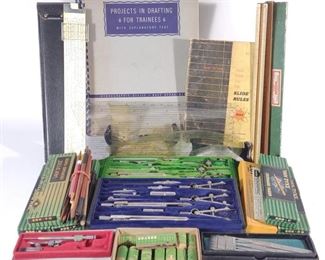 Vintage Drafting Tools & Instrument Sets