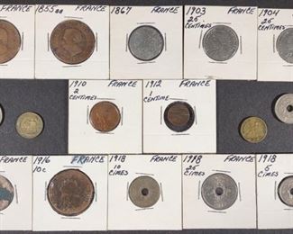 16 France International Coins