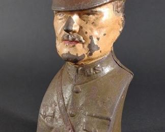 General Pershing Cast Iron Still Coin Bank