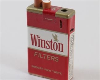 011 Cigarette Lighter In The Form Of A Pack Of Winston Cigarettes Working