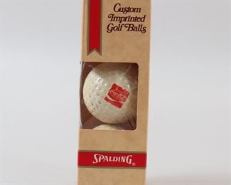 020 Vintage Box Of 3 Vintage Spalding Coca Cola Custom Imprinted Golf Balls