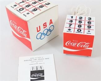 031 Coca Cola US Olympics Hands Free Cube Speaker Phone