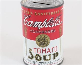 049 Campbells Tomato Soup 125th Anniversary Piggy Bank