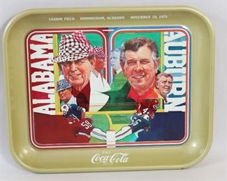 075 Vintage Coca Cola Tray Alabama Auburn Limited Edition